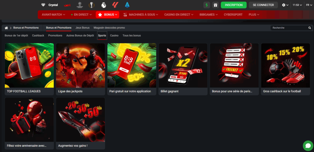 Autres bonus et promotions sur 888Starz