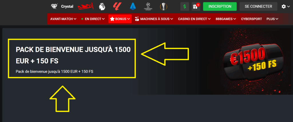Les bonus et les promotions disponibles sur 888Starz
