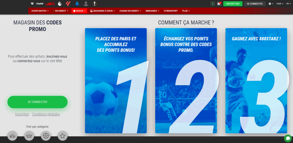 Utilisation des codes promo 888Starz en 2025